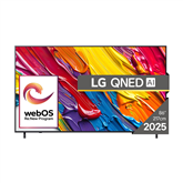 LG QNED82 AI, 86'', 4K UHD, QNED, черный - Телевизор
