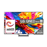 LG QNED93 evo AI, 65'', 4K UHD, QLED, Mini LED, juodas - Televizorius