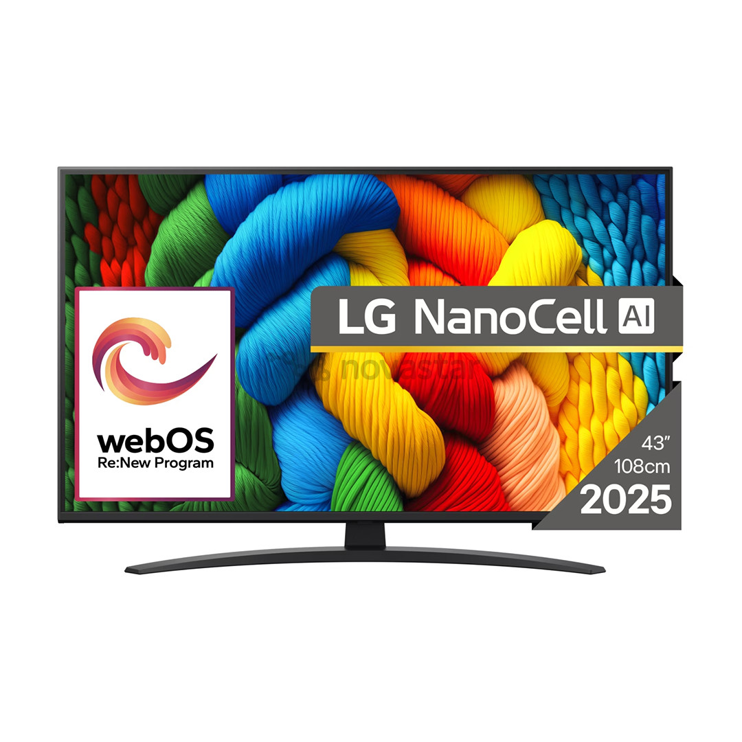 LG NANO81 AI, 43'', LED LCD, NanoCell, juodas - Televizorius
