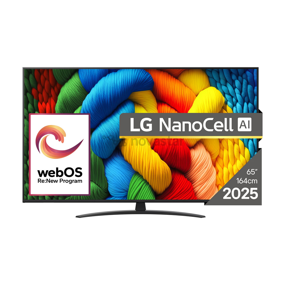 LG NANO81 AI, 65'', LED LCD, NanoCell, black - TV