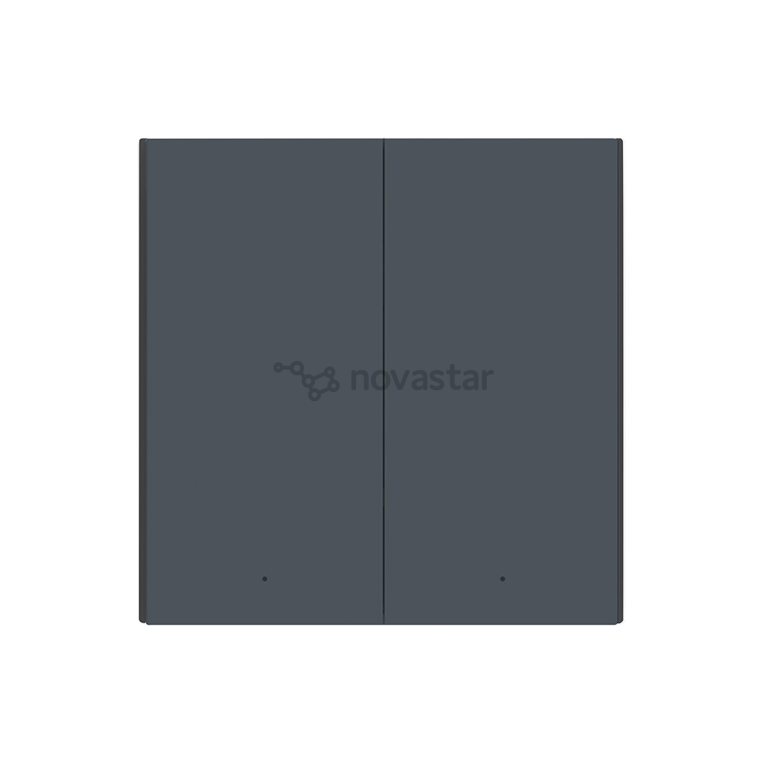 Aqara Smart Wall Switch H1, be neutraliojo laido, dvigubas mygtukas, pilkas - Išmanus sieninis jungiklis