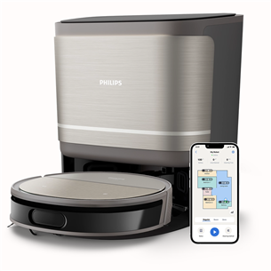 Philips HomeRun 9000 Series, сухая и влажная уборка, серый - Робот-пылесос XU9100/10