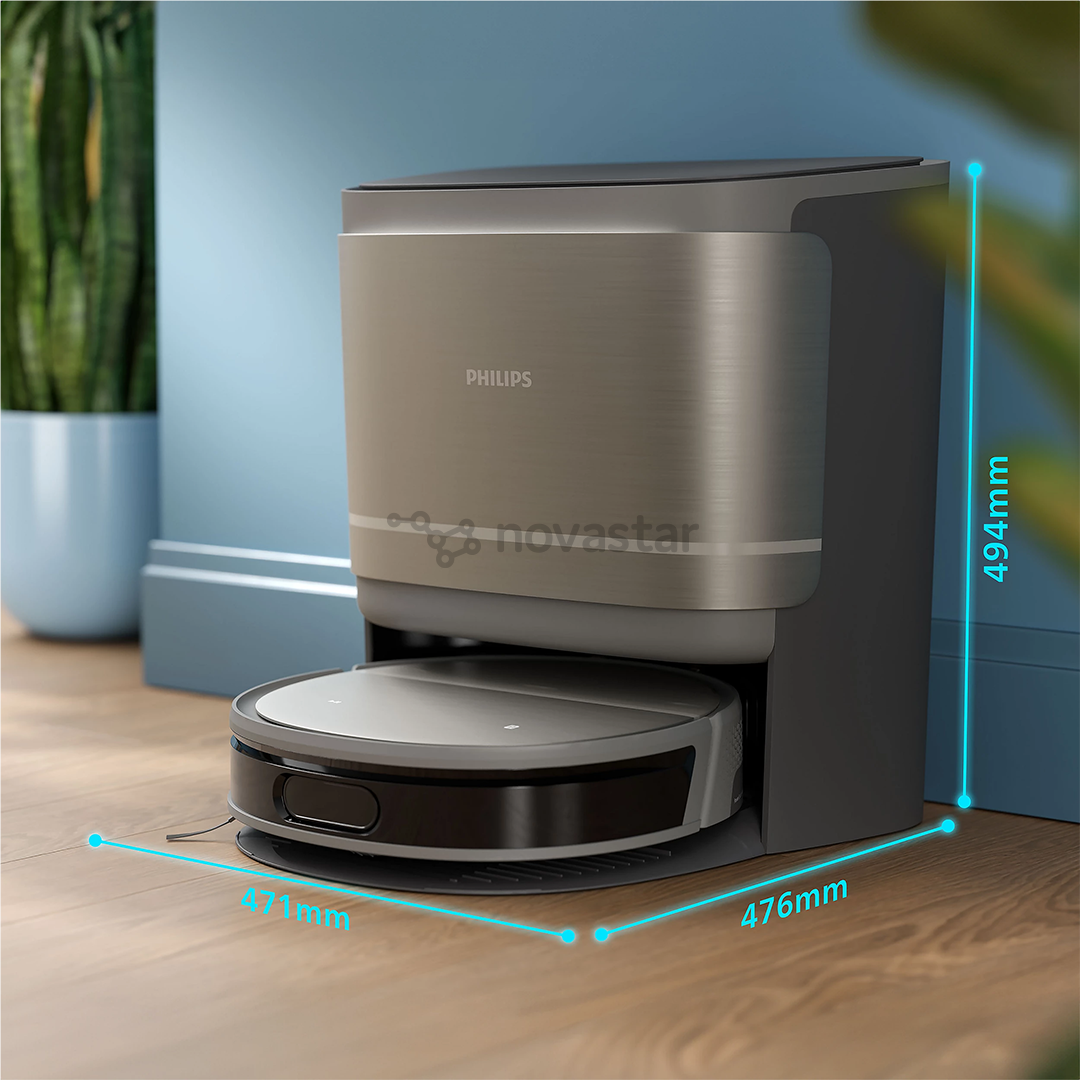 Philips HomeRun 9000 Series, сухая и влажная уборка, серый - Робот-пылесос