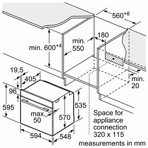 Bosch, 71 L, pirolizė, juoda - Įmontuojama orkaitė