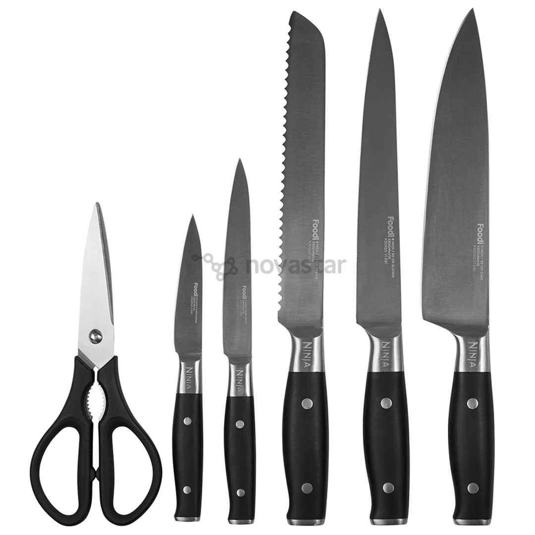 Ninja Foodi StaySharp, 6-piece set - Peilių rinkinys su galąstuvu