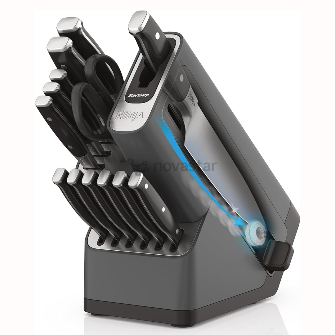 Ninja Foodi StaySharp, 14 dalių rinkinys - Peilių rinkinys su galąstuvu