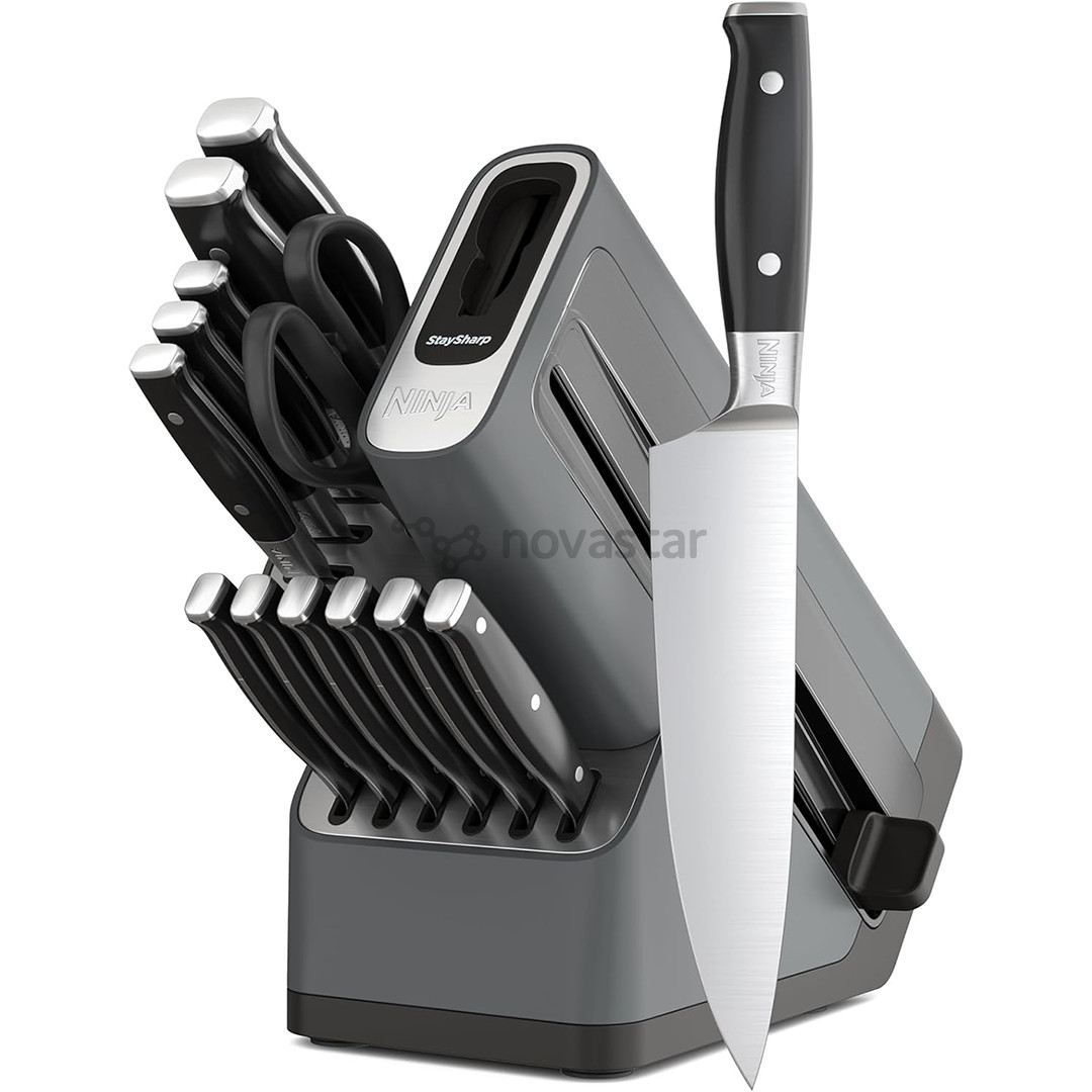 Ninja Foodi StaySharp, 14 dalių rinkinys - Peilių rinkinys su galąstuvu
