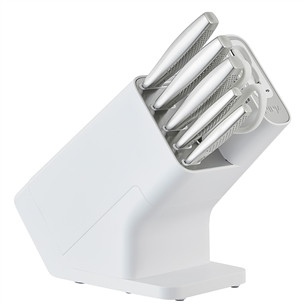 Ninja StaySharp, 6 dalių, nerūdijančio plieno/baltas - Peilių rinkinys su stovu