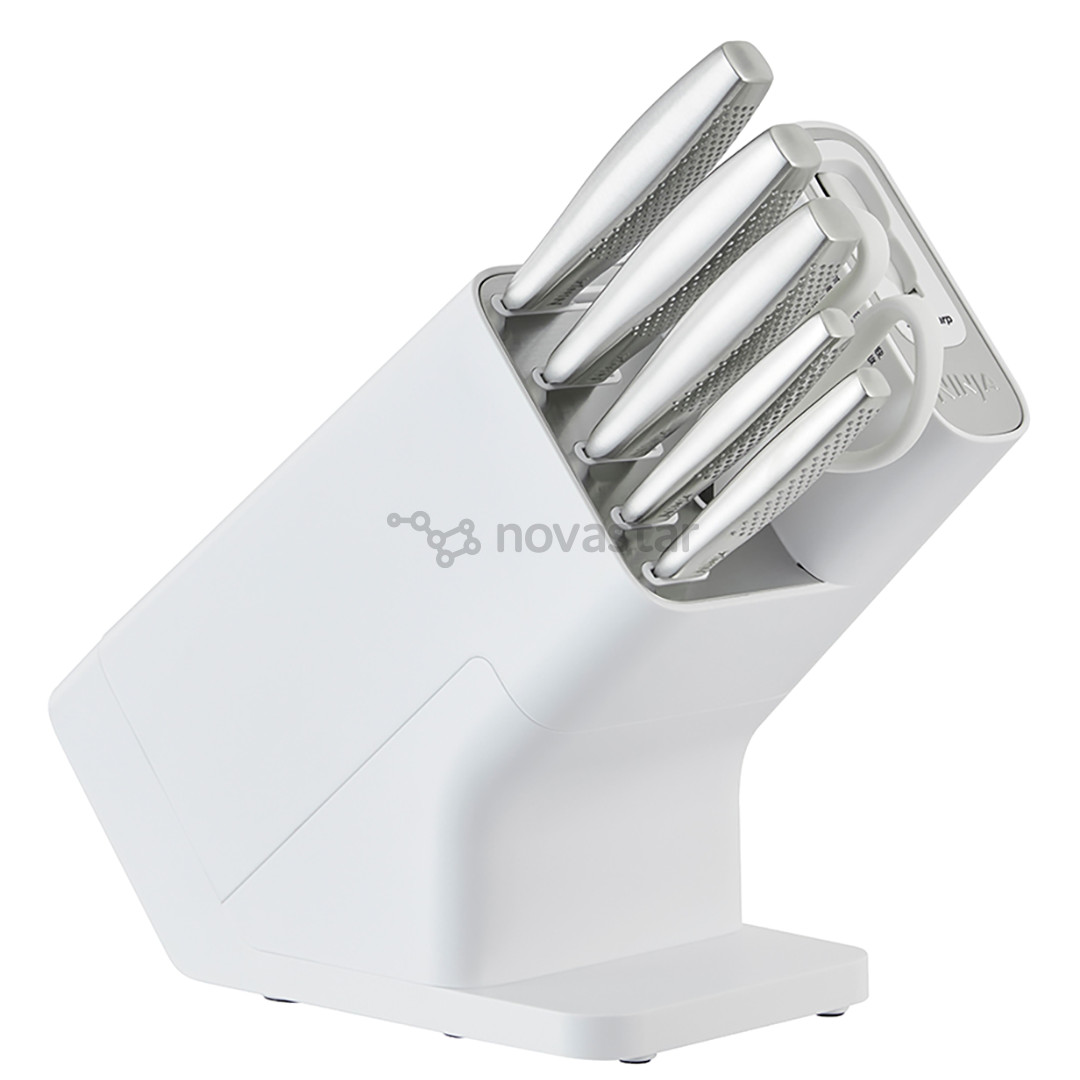 Ninja StaySharp, 6 dalių, nerūdijančio plieno/baltas - Peilių rinkinys su stovu