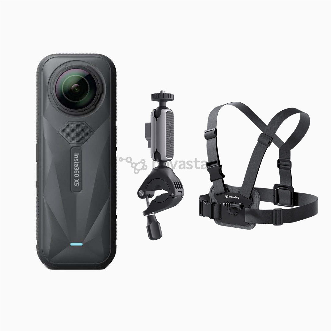 Insta360 X5 Road Cycling Bundle, 8K, 360º, черный - Экшн-камера