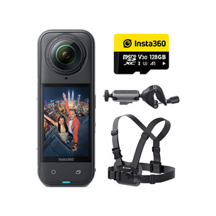 Veiksmo kamera Insta360 X5 Standard Bundle, 8K, 360º, juoda