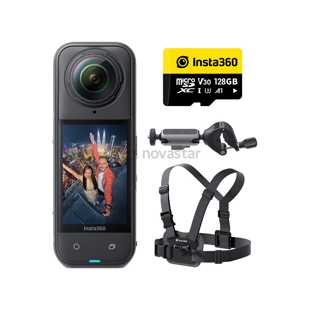 Insta360 X5 Road Cycling Bundle, 8K, 360º, черный - Экшн-камера