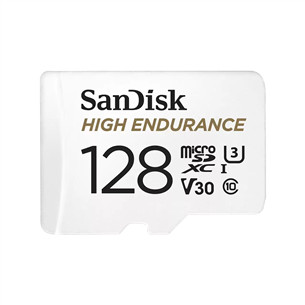 SanDisk High Endurance, MicroSDXC, 128 GB, balta - Atminties kortelė SDSQQNR6AN-128GR