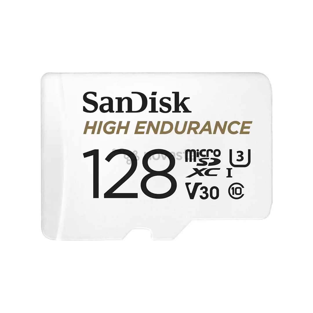 SanDisk High Endurance, MicroSDXC, 128 GB, white - Memory card