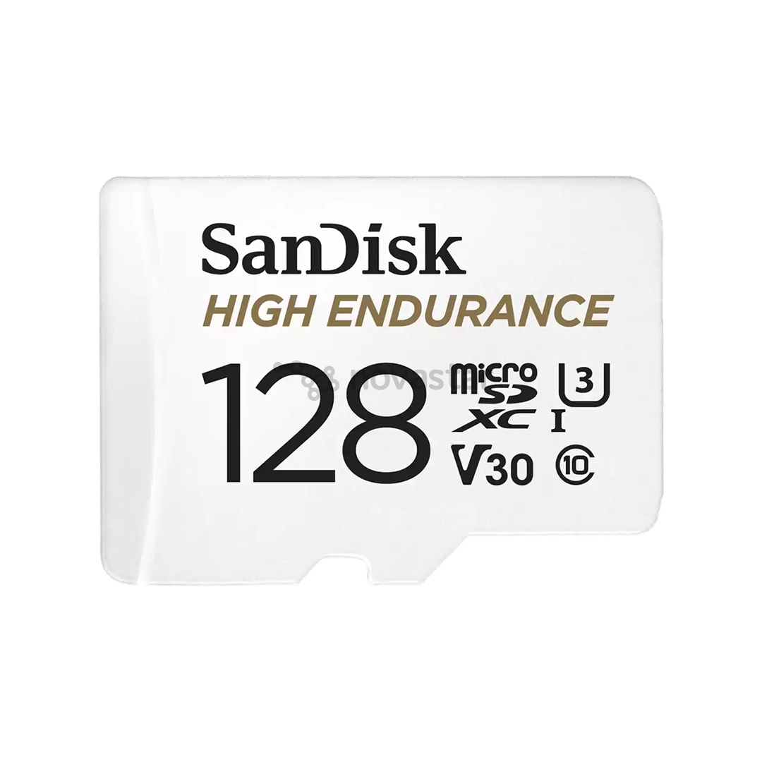 SanDisk High Endurance, MicroSDXC, 128 GB, balta - Atminties kortelė