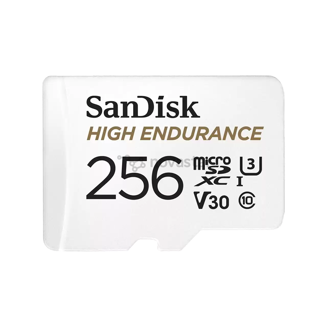 SanDisk High Endurance, MicroSDXC, 256 GB, balta - Atminties kortelė