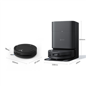 Ecovacs Deebot T80 Omni, wet & dry, juodas - Dulkių siurblys robotas