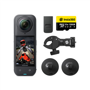 Insta360 X5 Motorcycle Bundle, 8K, 360º, juoda - Veiksmo kamera