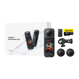 Insta360 X5 Motorcycle Bundle, 8K, 360º, juoda - Veiksmo kamera