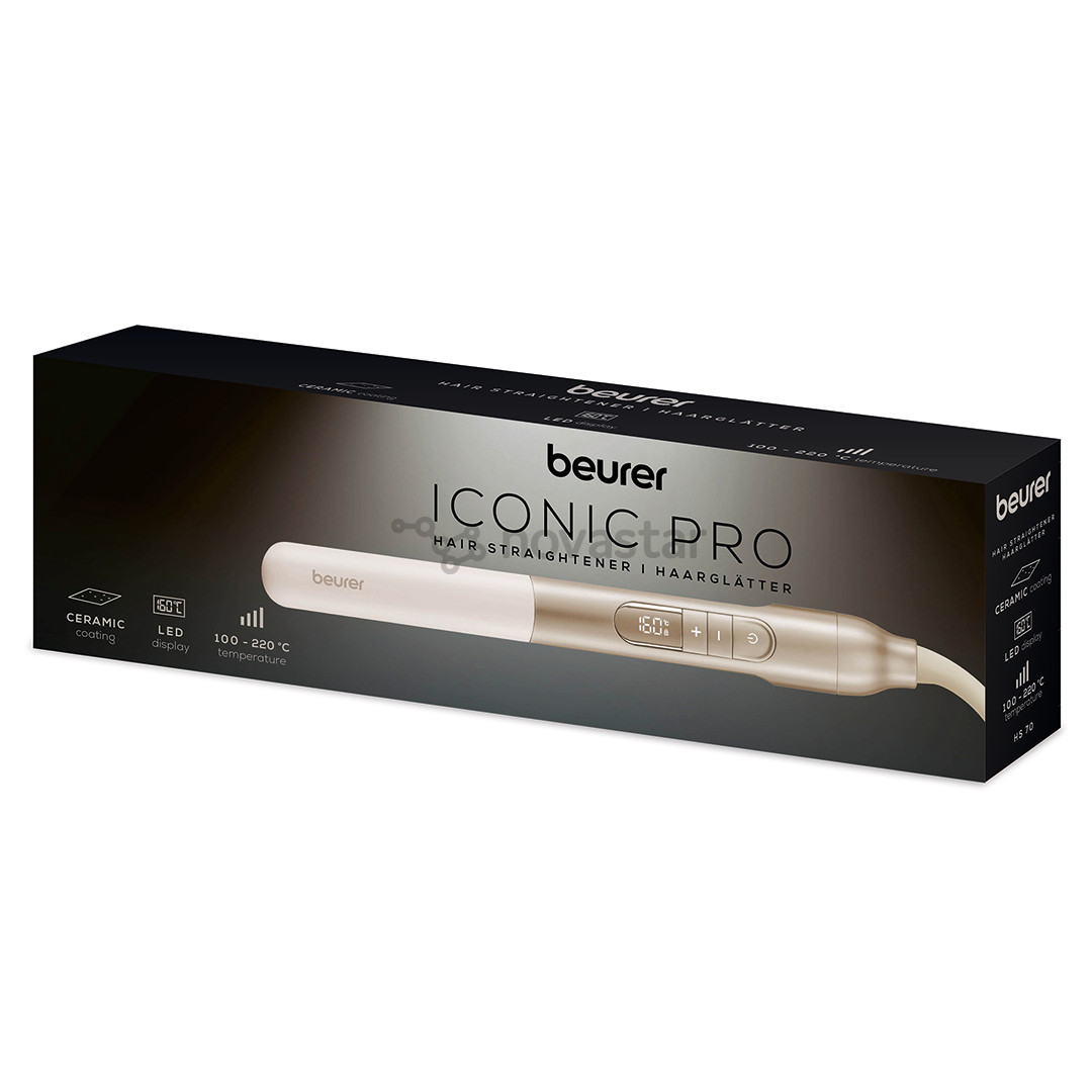 Beurer Iconic Pro, beige - Hair straightener