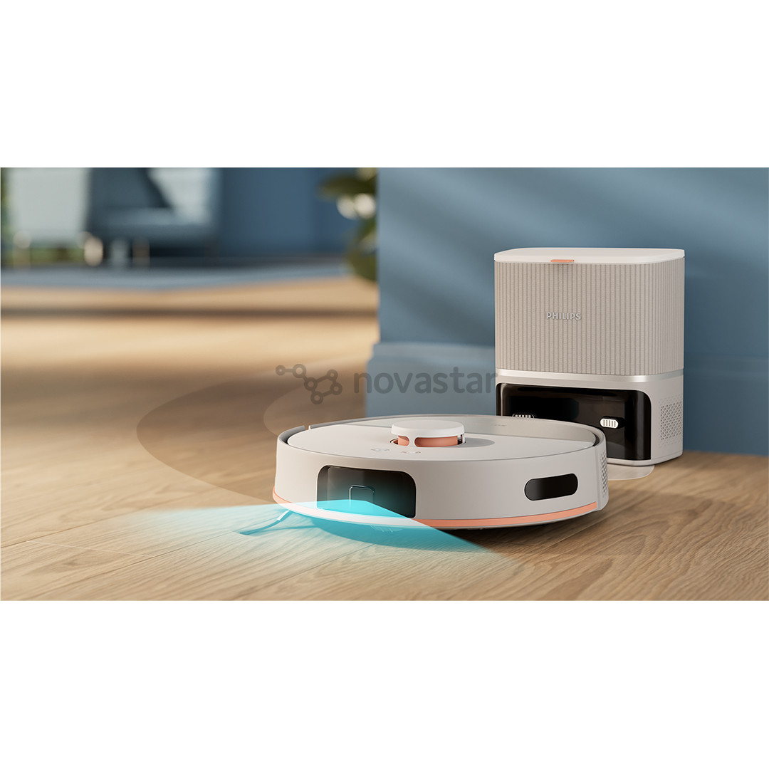 Philips HomeRun 5000 Series, Wet & Dry, smėlio spalvos - Dulkių siurblys robotas