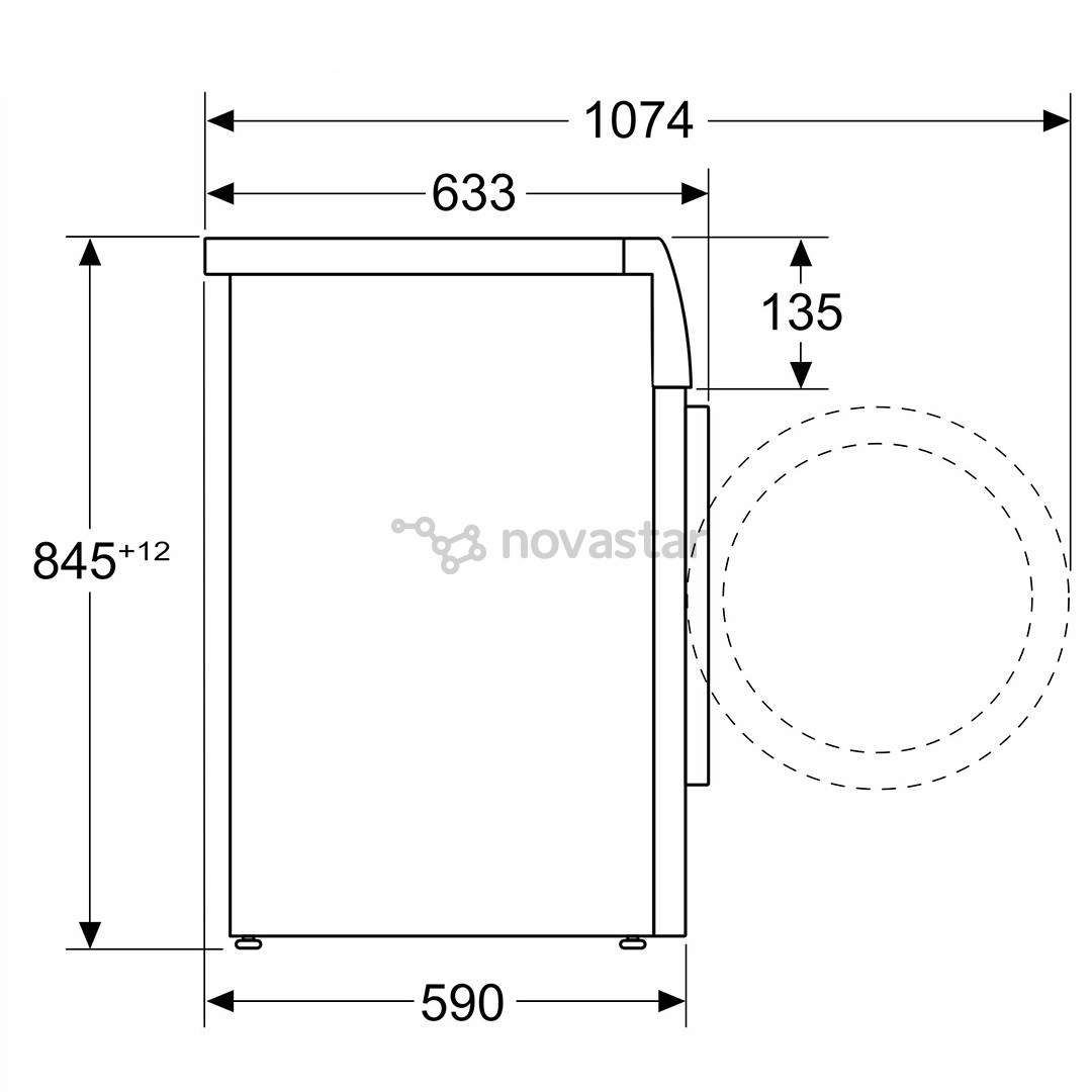 Bosch Series 6, 10 kg, gylis 59 cm, 1600 aps./min. - Skalbimo mašina