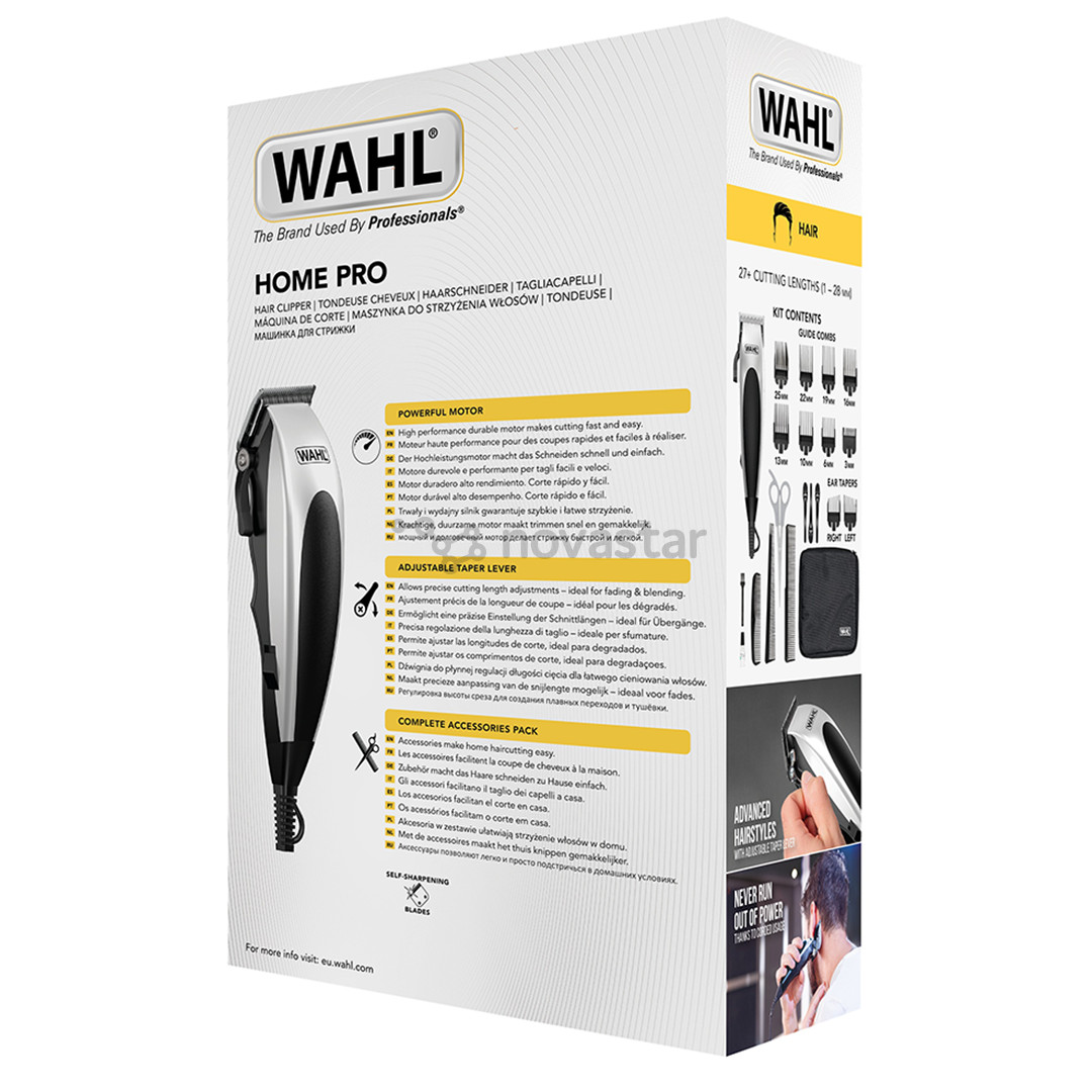 Wahl Home Pro, balta/juoda - Plaukų kirpimo mašinėlė