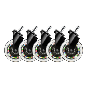 Deltaco GAM-141, 5 pcs, color - Rubber wheels for gaming chair 7333048057211
