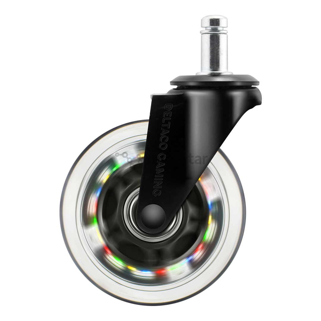 Deltaco GAM-141, 5 pcs, color - Rubber wheels for gaming chair