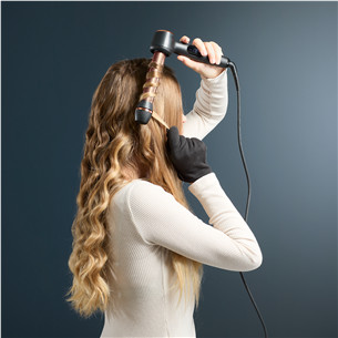 Rowenta Twist Curl, juodos/rožinės - Plaukų garbanojimo žnyplės