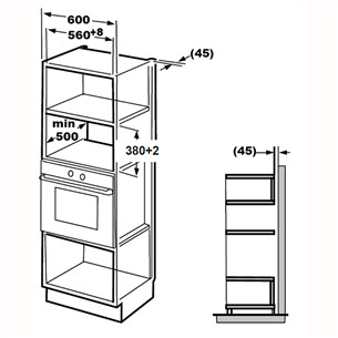 Beko, 25 L, 1450 W, balta - Įmontuojama mikrobangų krosnelė su griliu