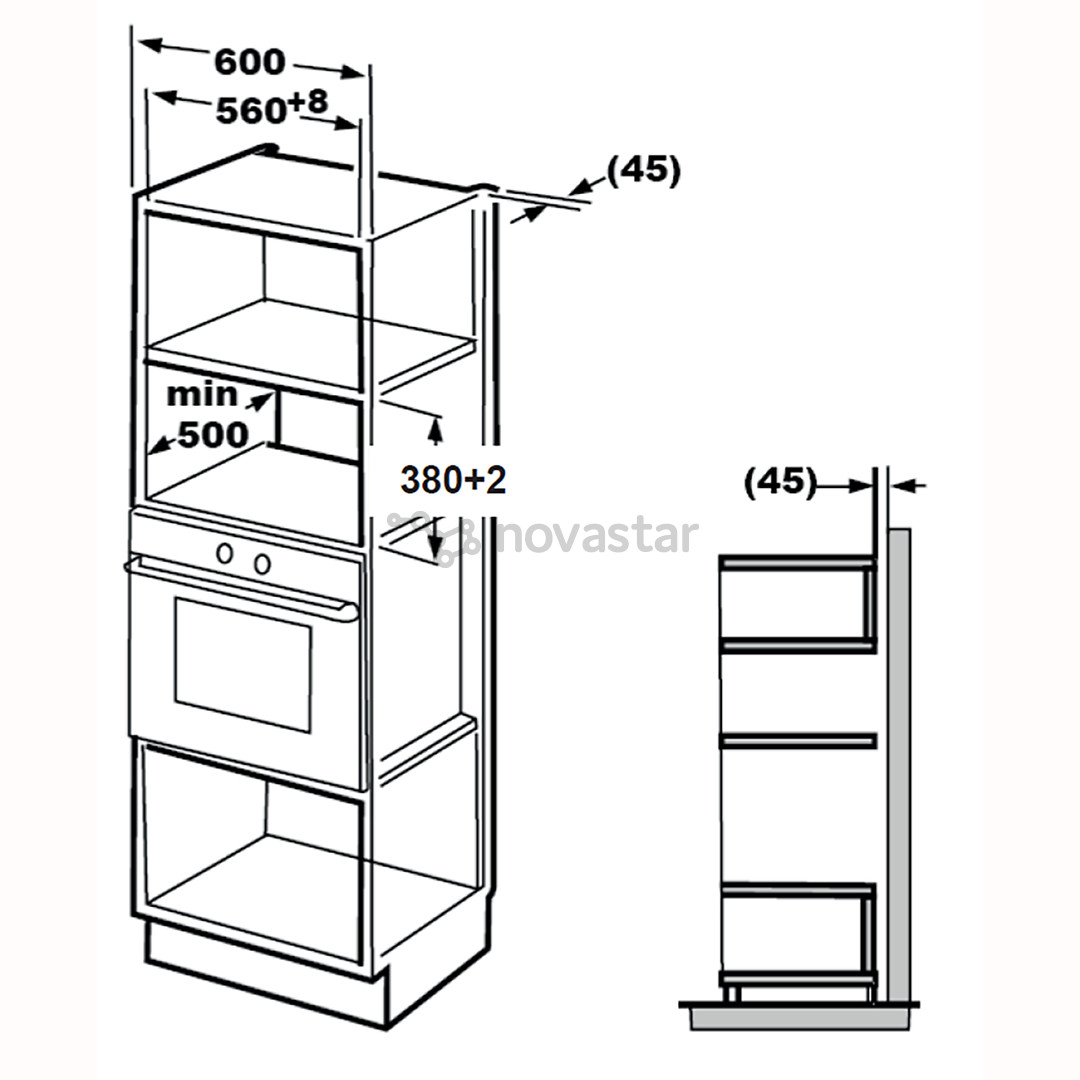 Beko, 25 L, 1450 W, balta - Įmontuojama mikrobangų krosnelė su griliu