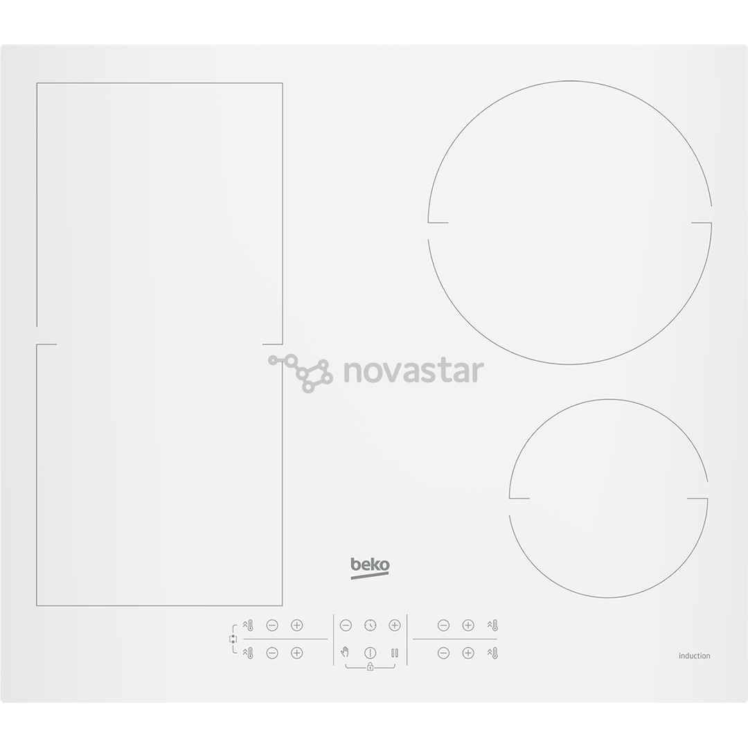 Beko, plotis 58 cm, balta - Įmontuojama indukcinė kaitlentė