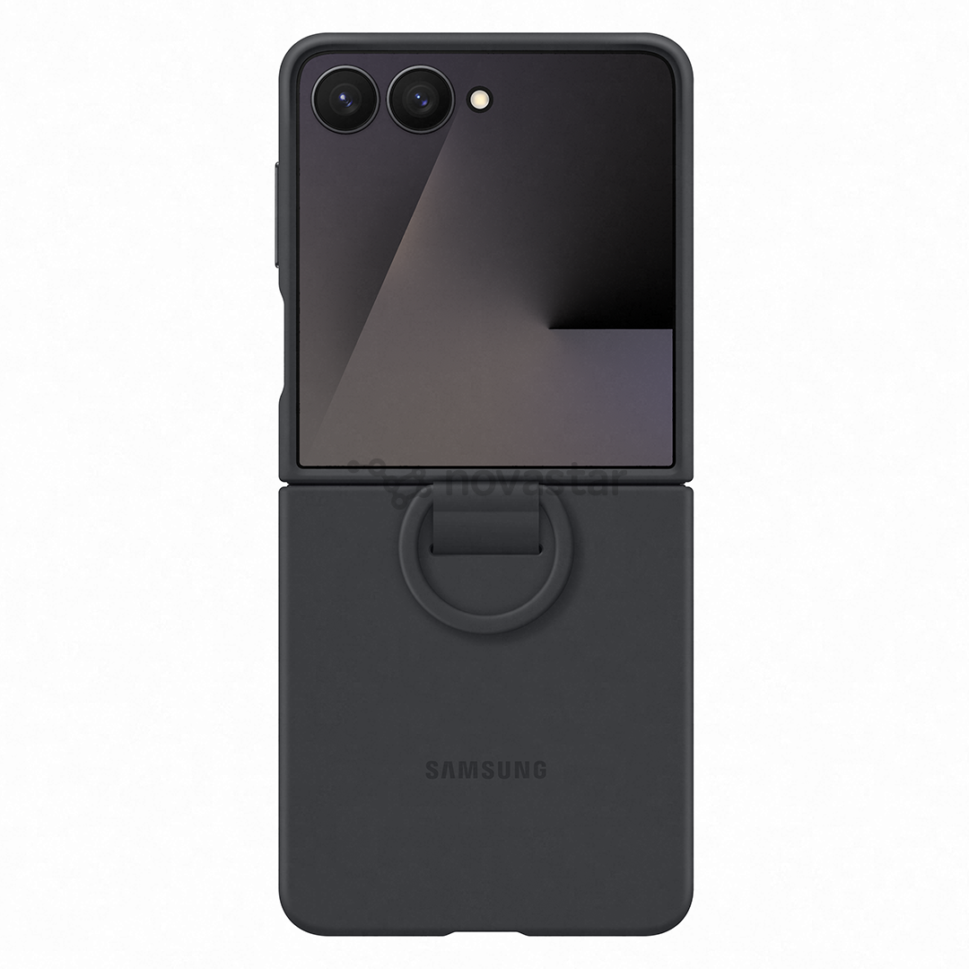 Samsung Silicone case, Galaxy Flip7, juodas - Dėklas