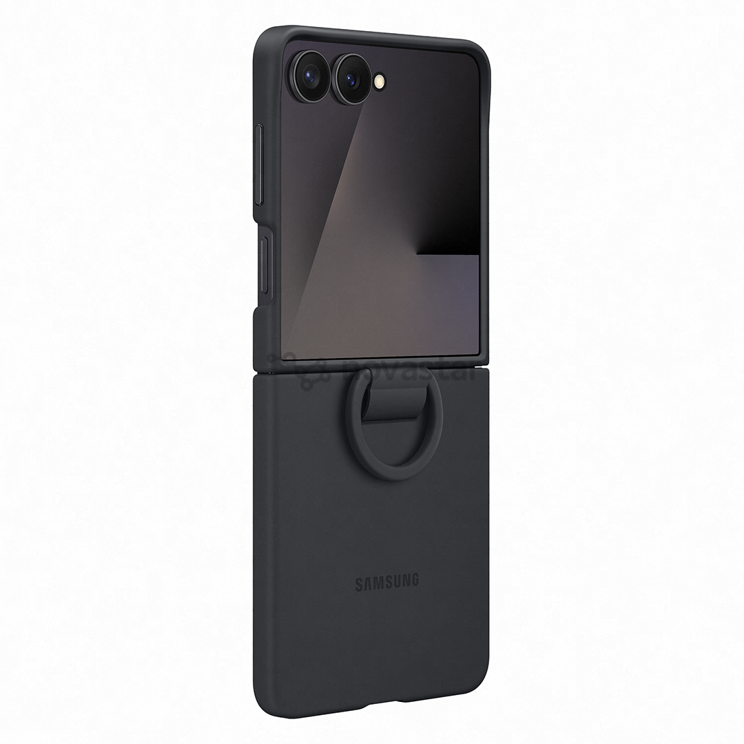 Samsung Silicone case, Galaxy Flip7, juodas - Dėklas