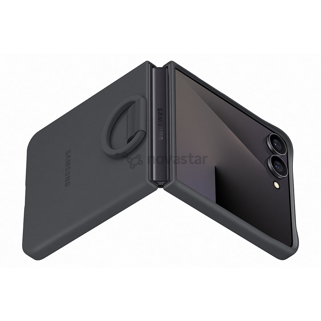 Samsung Silicone case, Galaxy Flip7, juodas - Dėklas