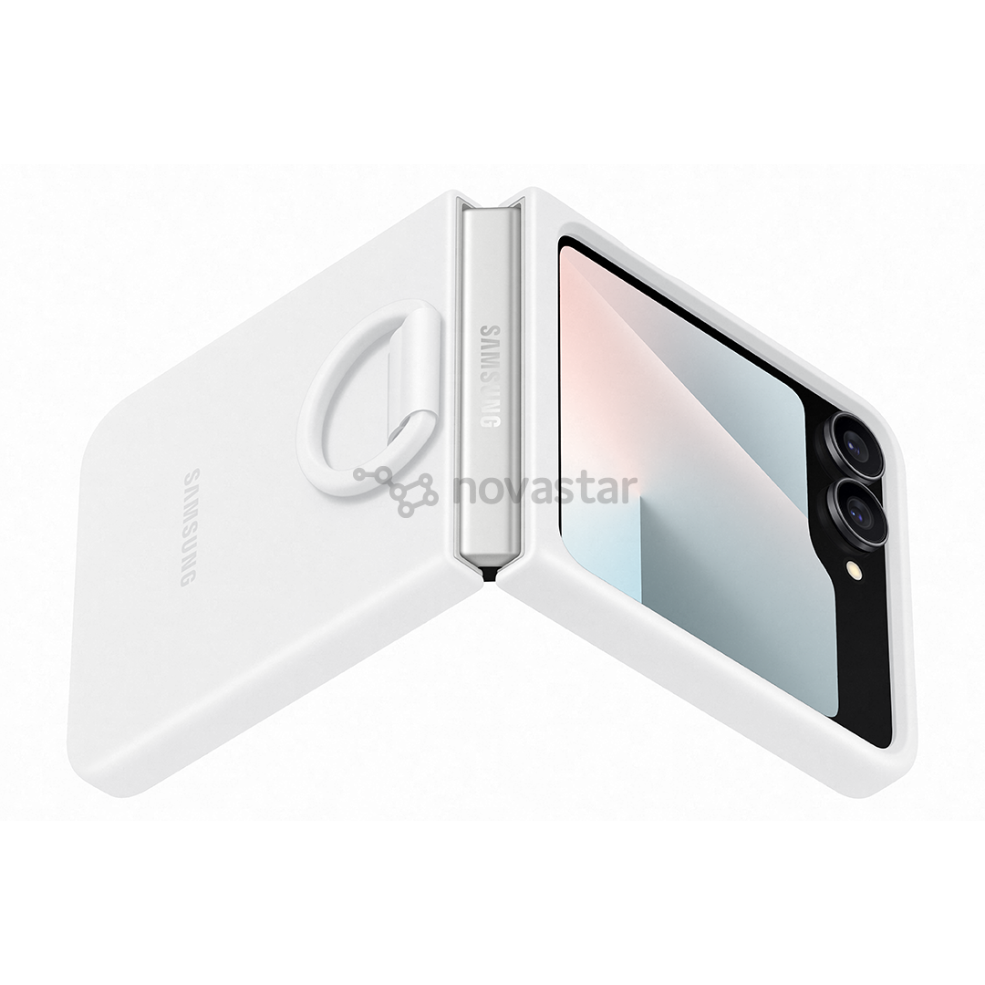 Samsung Silicone case, Galaxy Flip7 FE, baltas - Dėklas