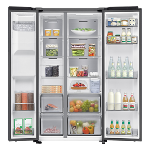 Samsung Bespoke AI, NoFrost, 640 L, aukštis 179 cm, juodas - SBS Šaldytuvas