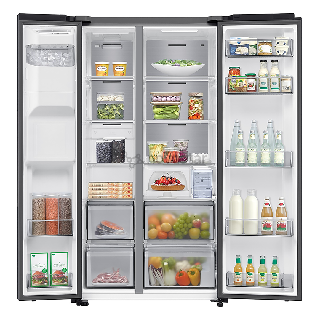 Samsung Bespoke AI, NoFrost, 640 L, aukštis 179 cm, juodas - SBS Šaldytuvas