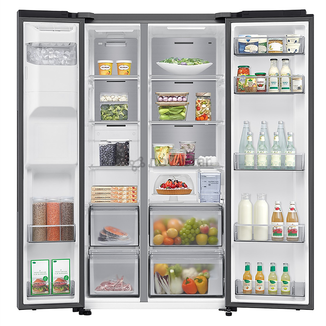 Samsung Bespoke AI, NoFrost, 640 L, aukštis 179 cm, sidabro spalvos - SBS Šaldytuvas