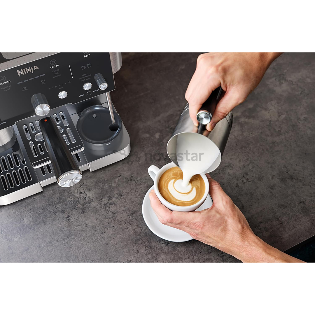 Ninja Luxe Café Essential, juodas/nerūdijančio plieno - Kavos aparatas