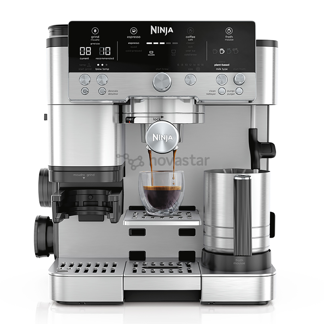 Ninja Luxe Café Premier, juodas/nerūdijančio plieno - Kavos aparatas