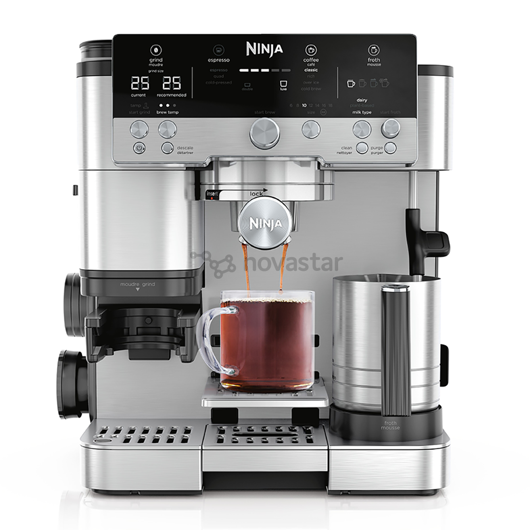 Ninja Luxe Café Premier, juodas/nerūdijančio plieno - Kavos aparatas