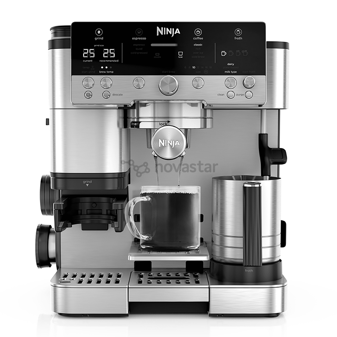 Ninja Luxe Café Premier, juodas/nerūdijančio plieno - Kavos aparatas