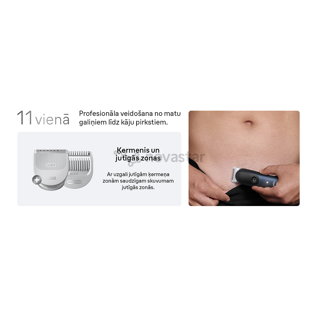 Plaukų kirpimo mašinėlė Braun Series 7, 11-in-1, tamsiai mėlyna