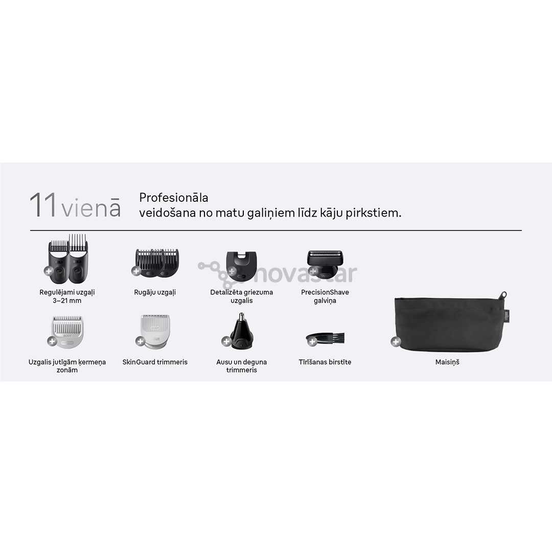 Plaukų kirpimo mašinėlė Braun Series 7, 11-in-1, tamsiai mėlyna