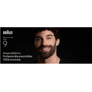 Barzdaskutė Braun Series 9, pilka/juoda