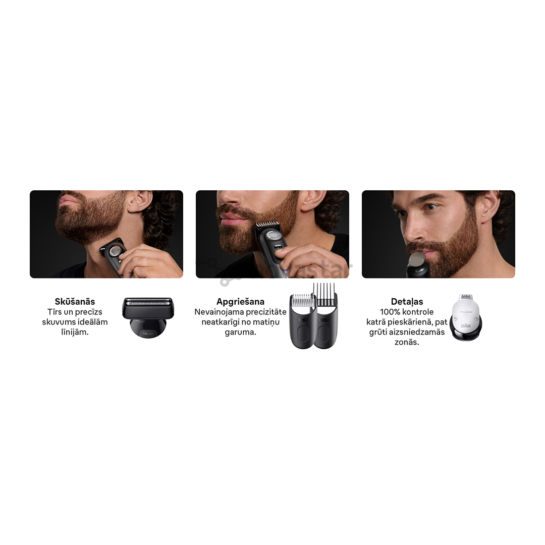 Barzdaskutė Braun Series 9, pilka/juoda