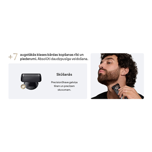 Barzdaskutė Braun Series 9, pilka/juoda