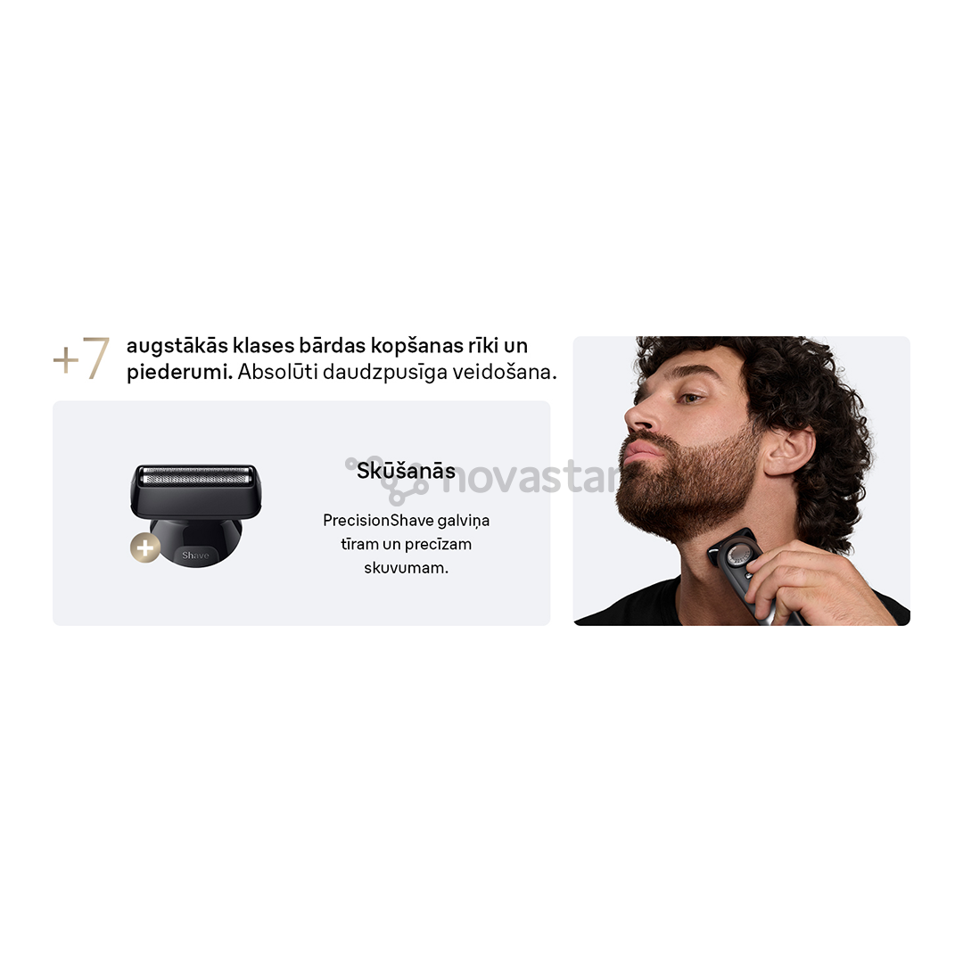 Barzdaskutė Braun Series 9, pilka/juoda